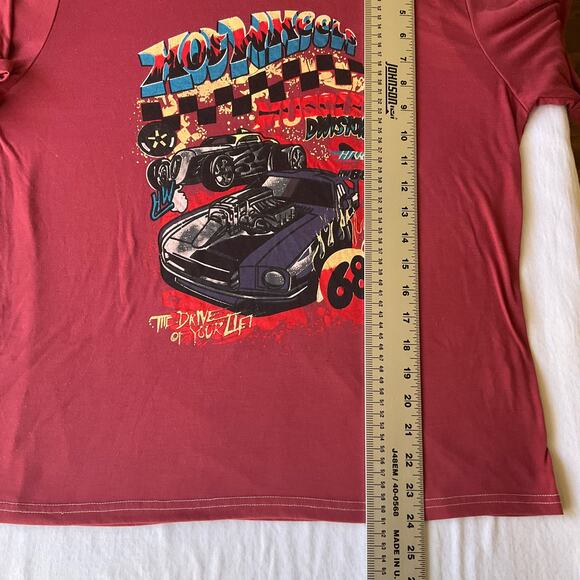 Shein Women’s Short Sleeve T-shirt size L, Red, The Drive Of Your Life - Picture 4 of 8